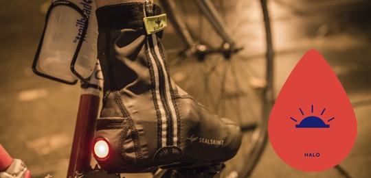 SealSkinz Halo overshoe LED illuminated hi visibility cycling clothing