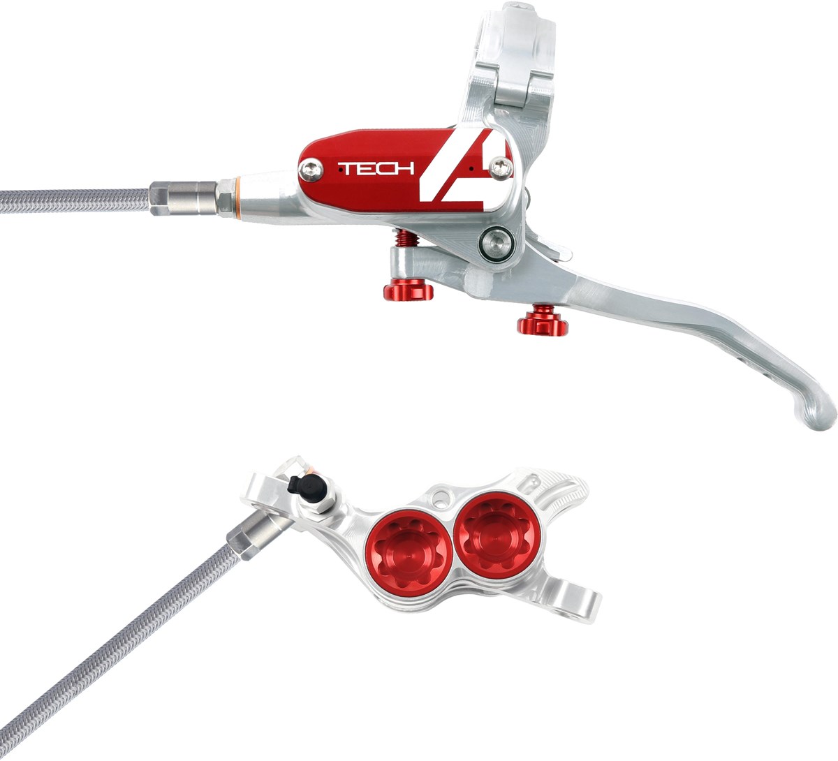 Hope Tech 4 E4 Brakes Braided No Rotor