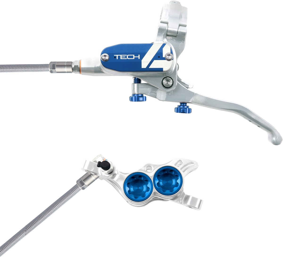 Hope Tech 4 E4 Brakes Braided No Rotor