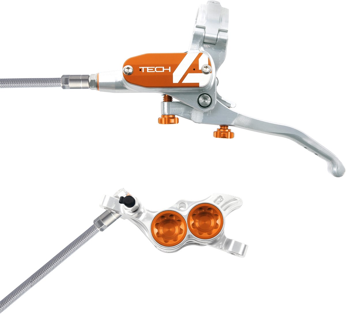 Hope Tech 4 E4 Brakes Braided No Rotor