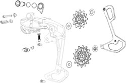 SRAM T-Type Eagle AXS Rear Derailleur Full Replacement Cage Assembly Kit