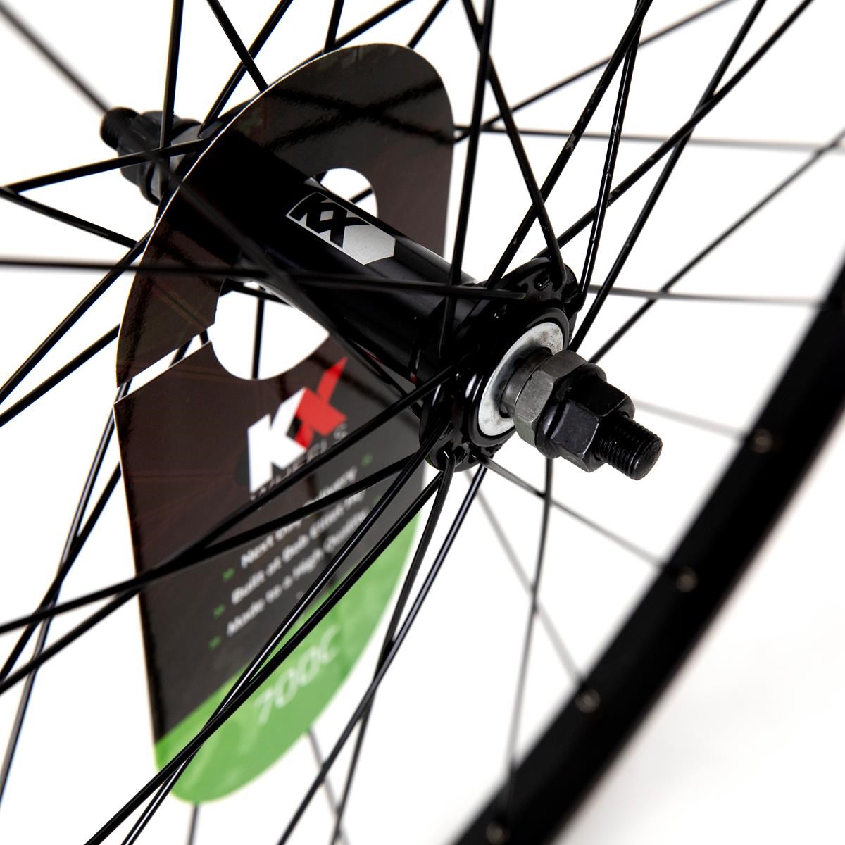 KX Wheels Hybrid Singlewall Solid Axle Rim Brake Front 700c Wheel