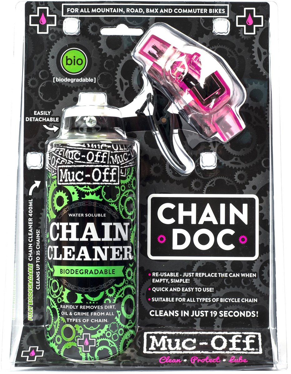 Muc-Off Bike Chain Cleaner Kit - Bio Chain Cleaner 400ml and Chain Doc