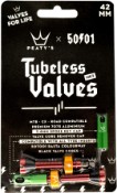 Peatys x 50to01 Tubeless MK2 Rasta Valves 42mm