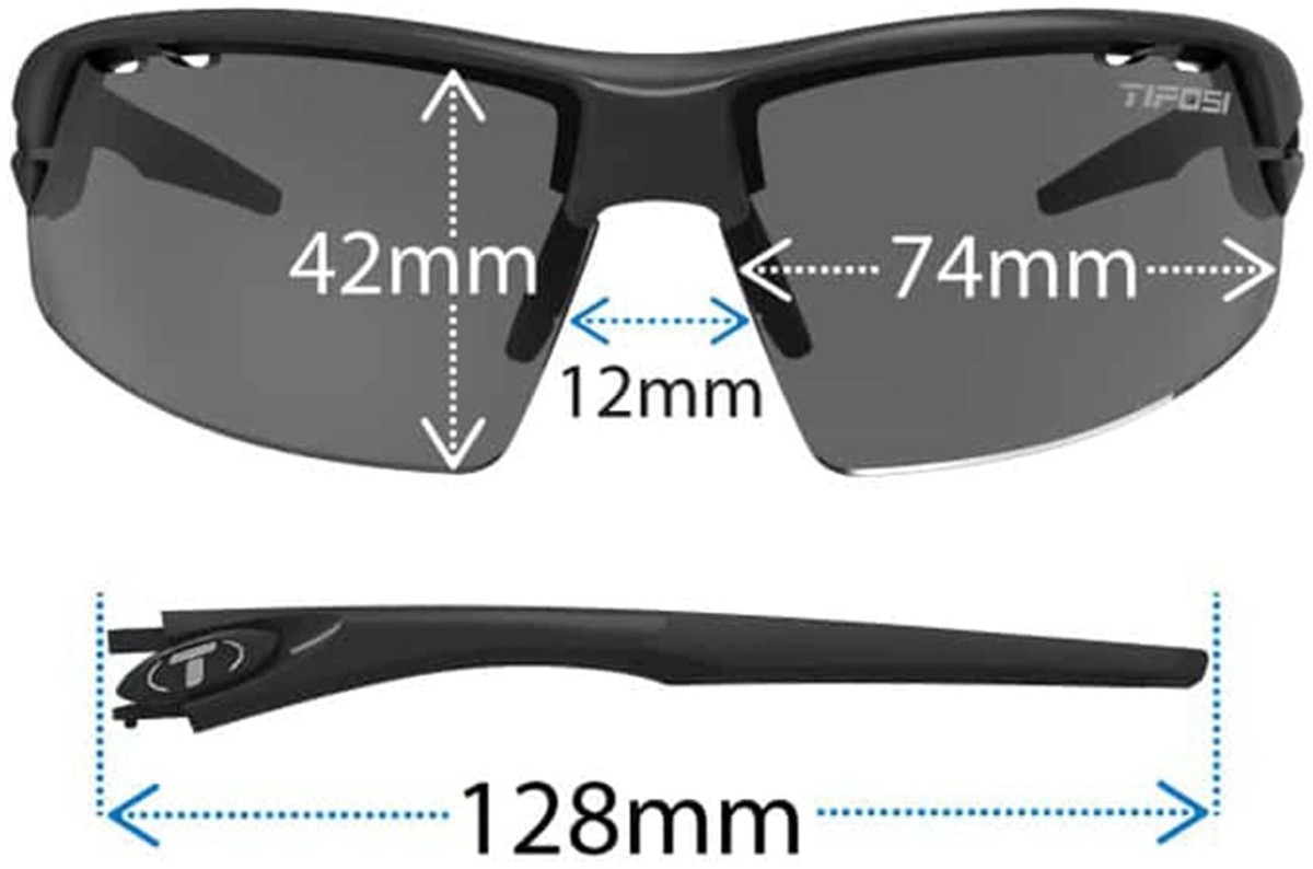Tifosi Eyewear Crit Fototec Light Night +2.5 Single Lens Cycling Glasses
