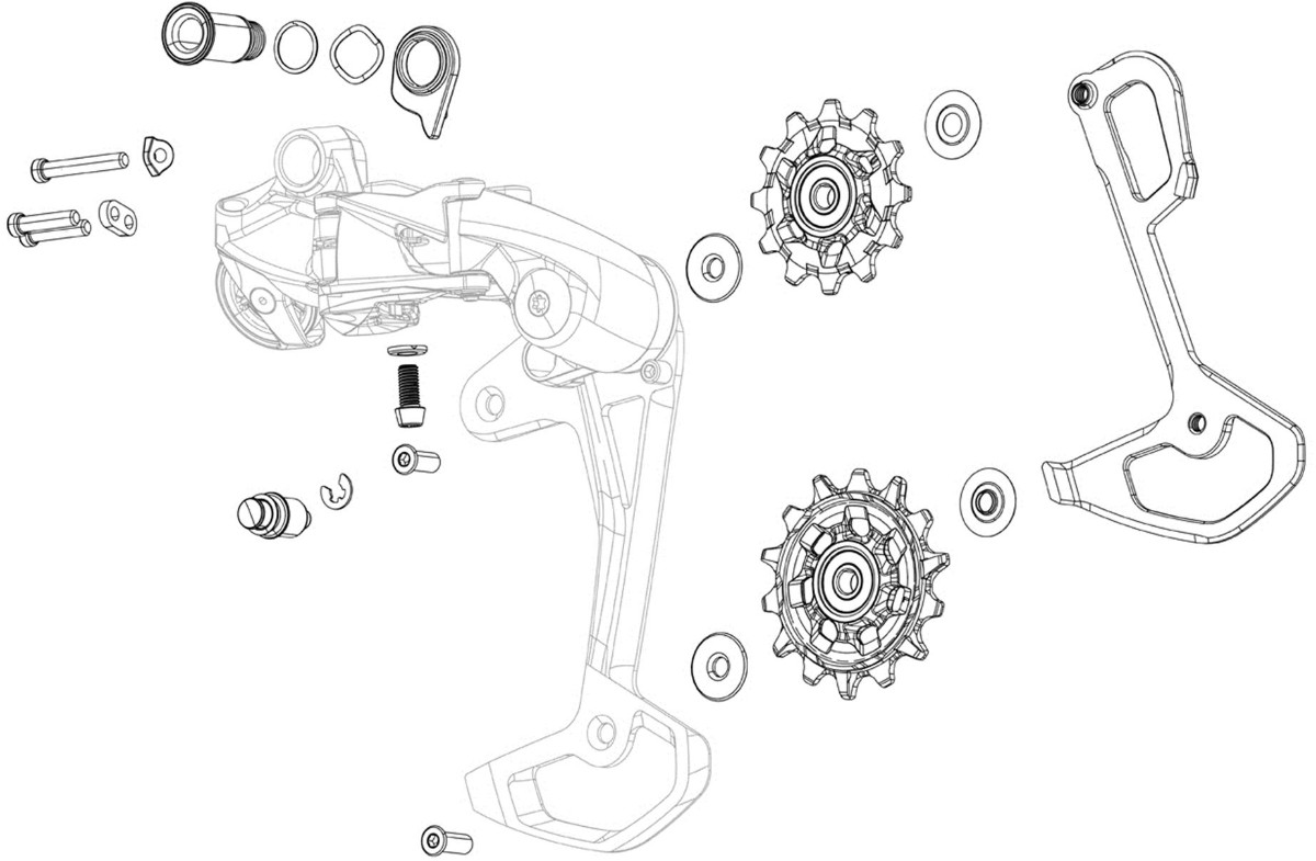 SRAM Eagle 90 T-Type Eagle Rear Derailleur Cage Assembly Kit