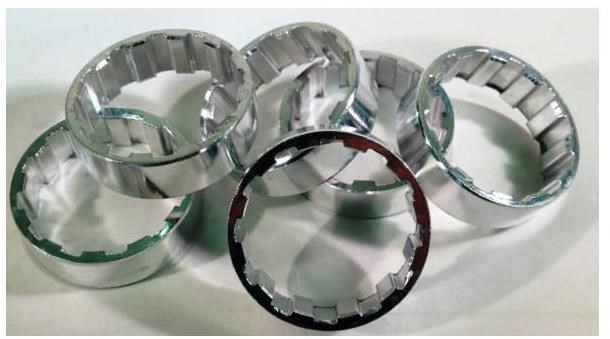 M Part Splined Alloy Headset Spacers 1 Inch