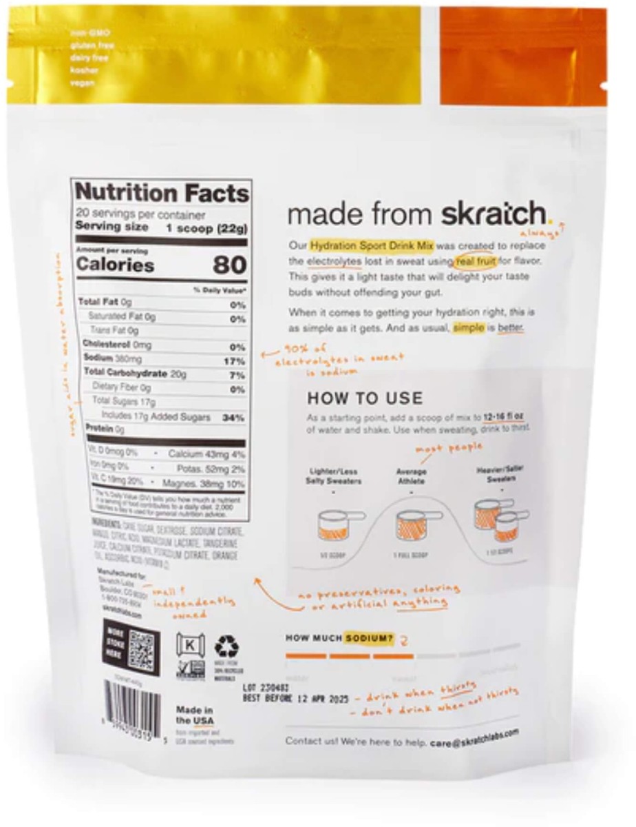 Skratch Labs Exercise Hydration Mix - 1lb Bags