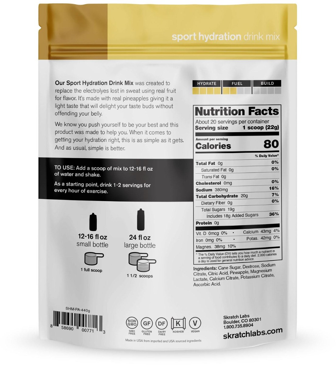 Skratch Labs Exercise Hydration Mix - 1lb Bags