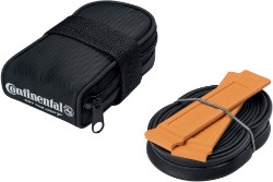 Image of Continental Road Saddle Bag with Race 700c Tube Presta 60mm Valve and 2 Tyre Levers