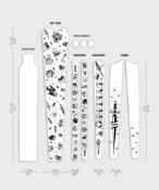 Image of Dyedbro Gravel Bike Frame Protection Kit - Old School Tattoo