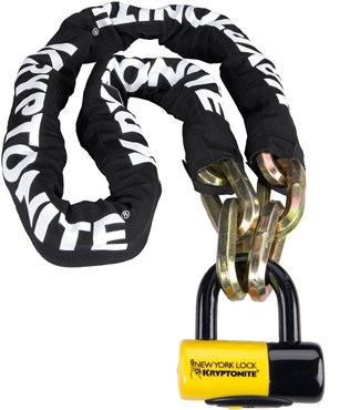 Kryptonite New York Fahgettaboudit Chain and Padlock -  Sold Secure Gold
