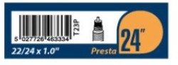 Image of Nutrak 24" Inner Tube Presta Valve 507 ETRTO