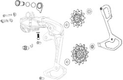 Image of SRAM Eagle 90 And 70 T-Type Eagle Rear Derailleur Pulley Kit (Includes 14T Upper And 16T Spider Pulley)