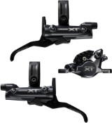 Image of Shimano BR-M8200/BL-M8200 XT 2 Pot Bled Brake Levers and Callipers