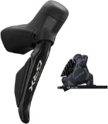 Image of Shimano GRX ST-RX715/BR-RX410 bled hydraulic Di2 STI lever RH front