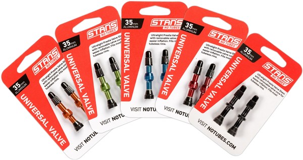 Stans Universal Presta Coloured Alloy Valve Stems Pair