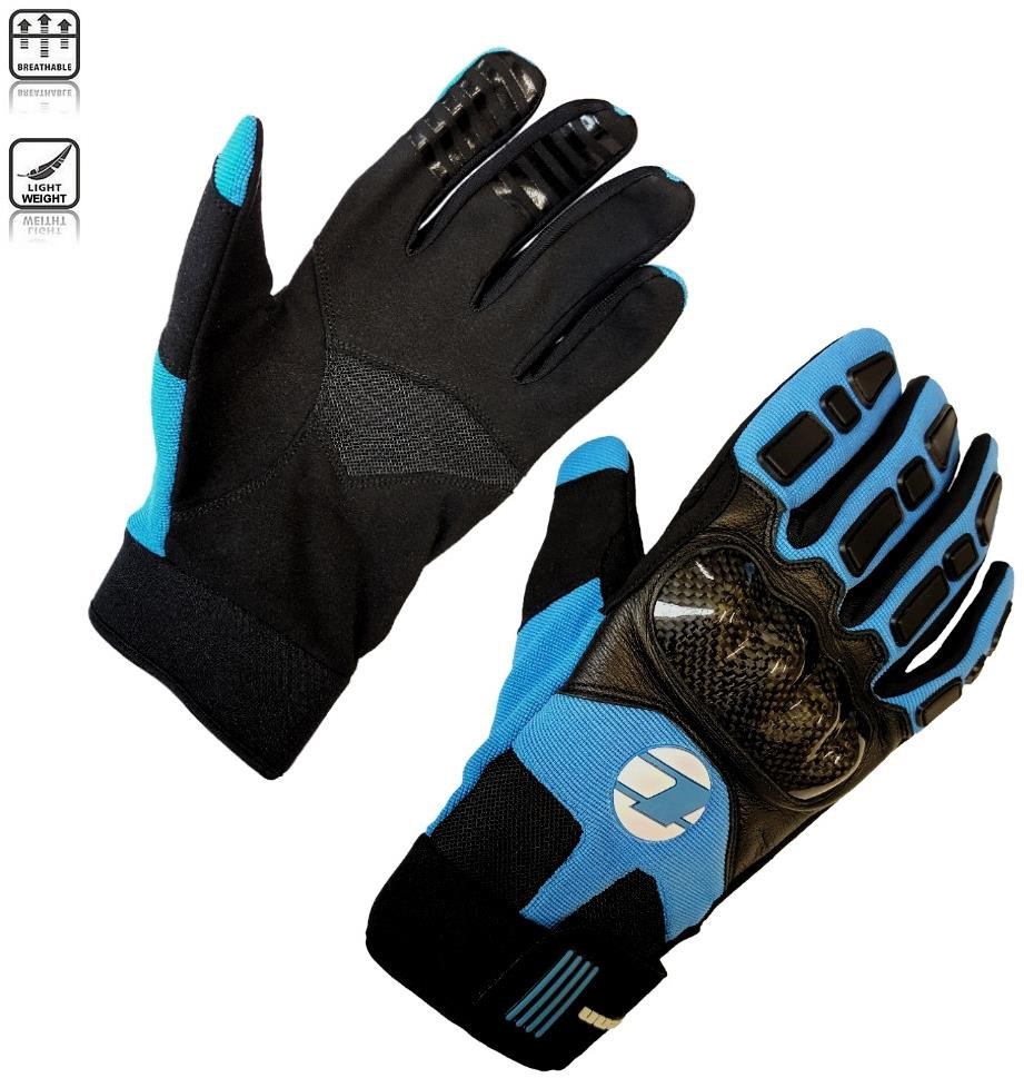 Tenn Leather and Carbon MTB Knuckle Long Finger Cycling Gloves